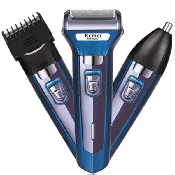 Kemei Hair & Beard Trimmer 3 in 1 Grooming Kit