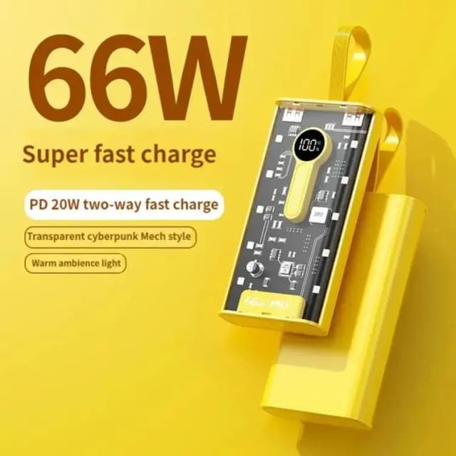 66W J cell Super Fast Charge Power Bank 10000mAh