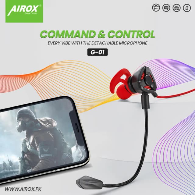 Airox G1 Gaming Earphones Extra Bass Stereo Sound