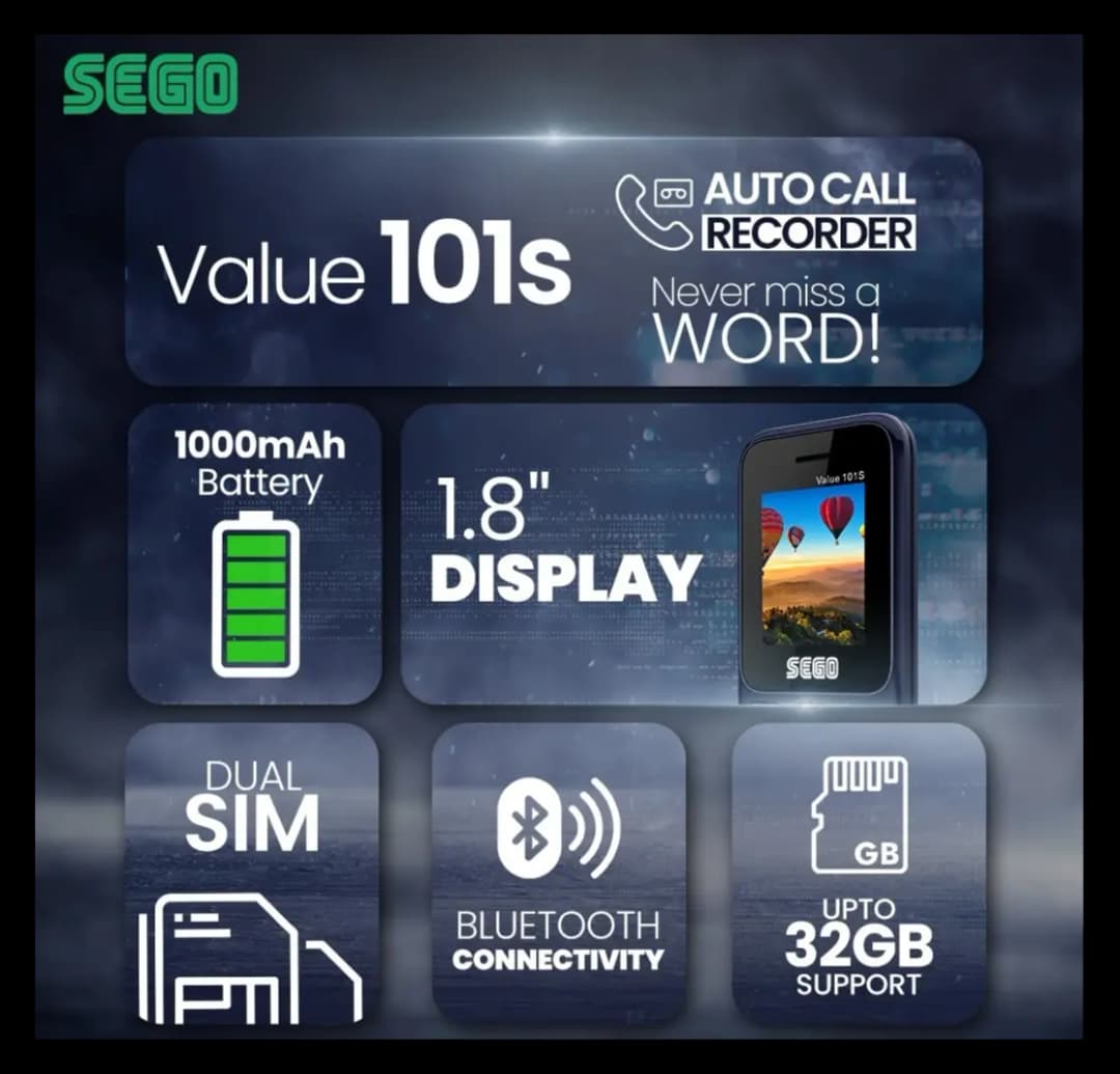 Sego Value 101s Dual Sim Phone