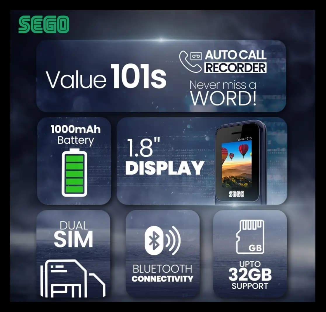 Sego Value 101s Dual Sim Phone