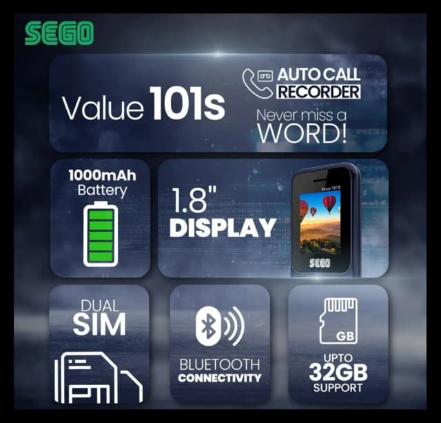 Sego Value 101s Dual Sim Phone
