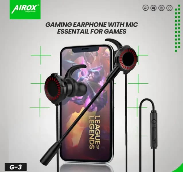 Airox G3 Gaming Earphones Extra Bass Stereo Sound